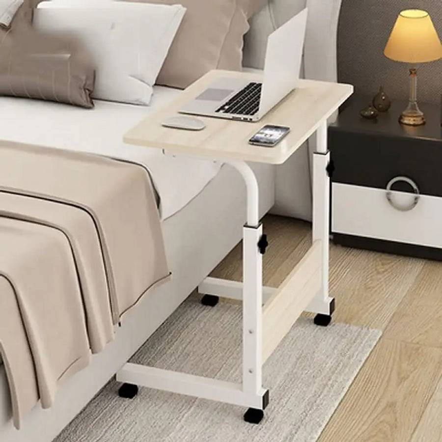 WS6040 Adjustable Height Trolley Bedside Laptop Table