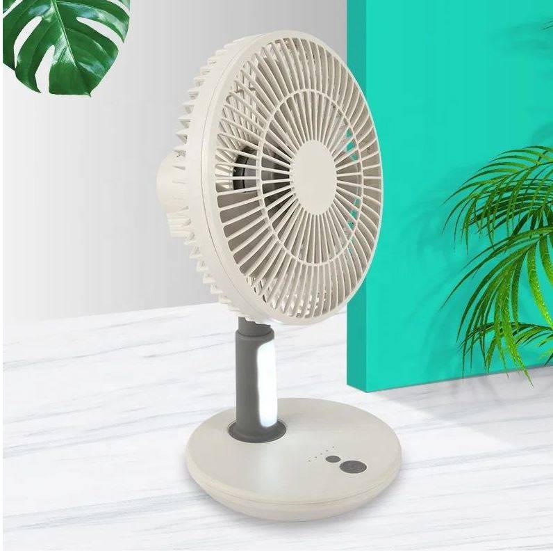 Aerbes AB-FSD02 Rechargeable Battery Operated 5W Desktop Fan With LED Light