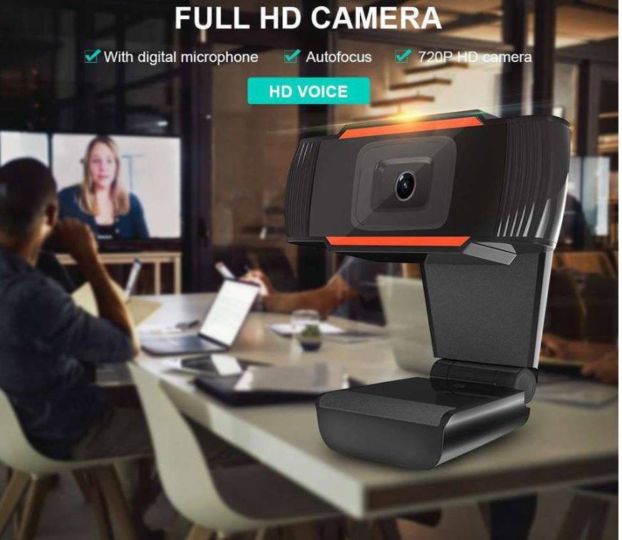 Aerbes AB-SX23 1080P Full HD Web Camera with Built-In Microphone for Laptop or Desktop
