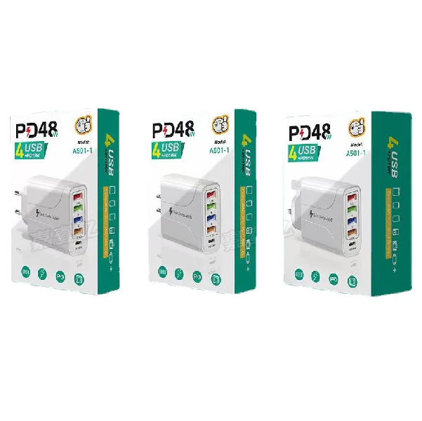 A501-1 Charging Head 4 USB Port QC 48W +PD18