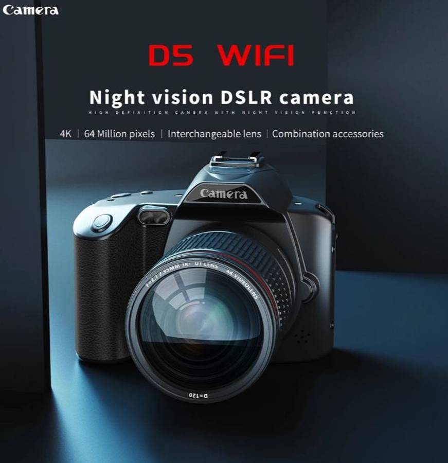 D5 Wifi SLR 4K Camera 4 in 1 Vlogging Set