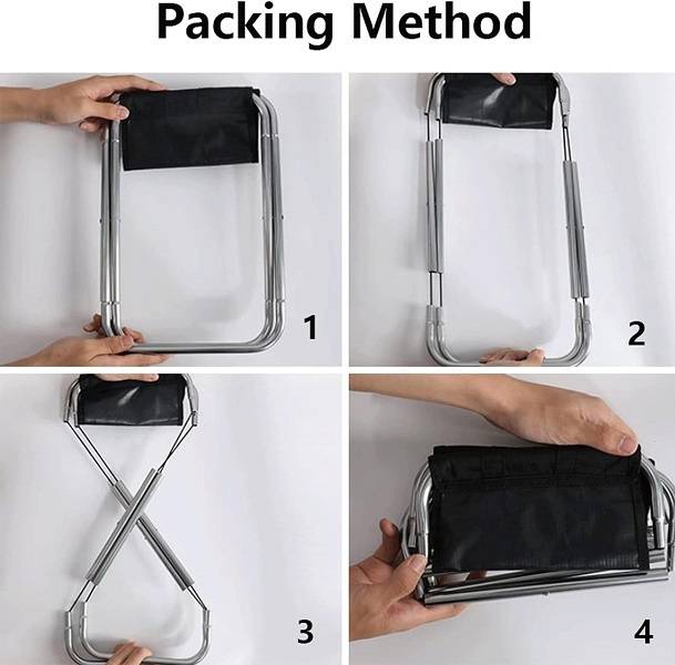 183572 Foldable Camping Stool With Bag