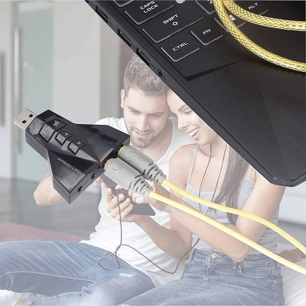 SE-L159 USB Sound Card Adapter Double USB Headset 7.1 Channel
