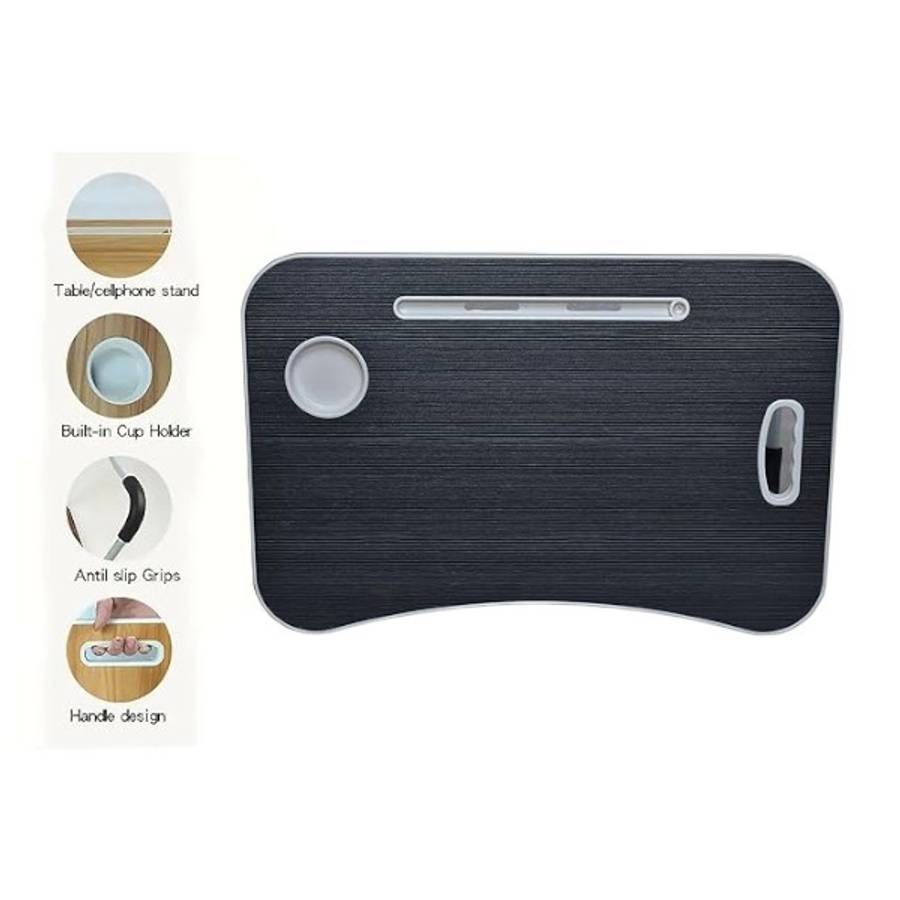 6040 Foldable Laptop Table With Tablet Slot And A Cup Holder