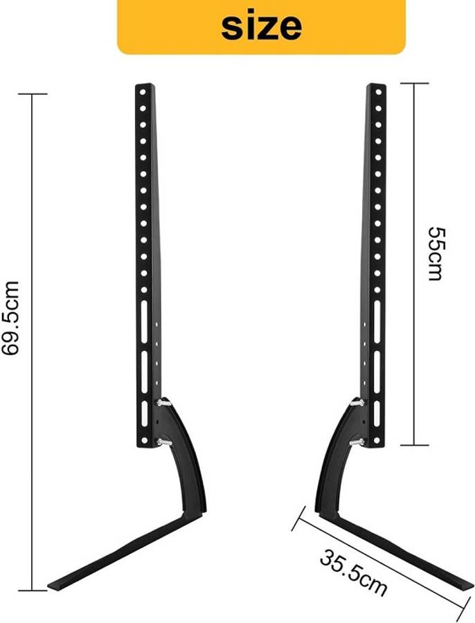 HQ-008 37"-75" Adjustable Pedestal TV Stand Legs