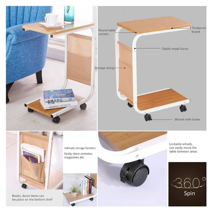 XF000016 Movable Living Room Side Table With A Storage bag