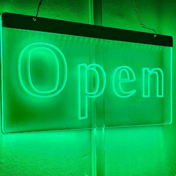 ZYF-124 Open Neon Sign with Hanging Chain 220v