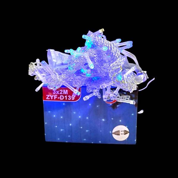 ZYF-D139 3m x 2m Blue LED Fairy Light Curtain
