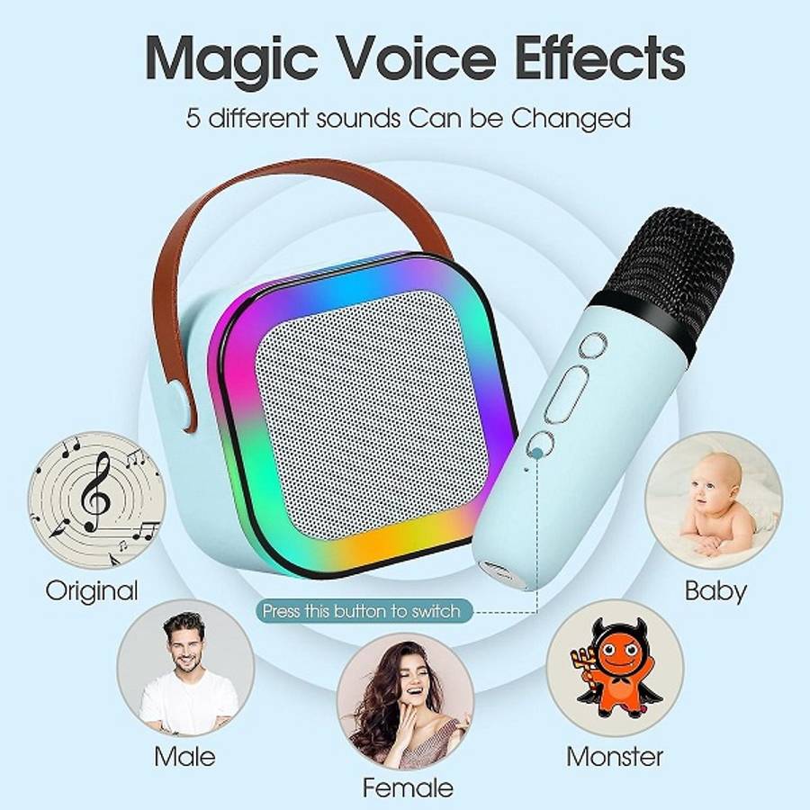 K12 Colourful Karaoke Sound System with Voice Changer