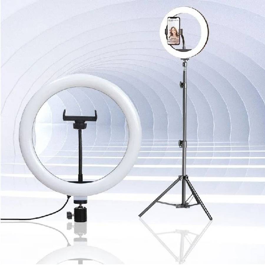 Wolulu AS-32725 10" 3 Mode White LED Ring Light with 2.1m Stand