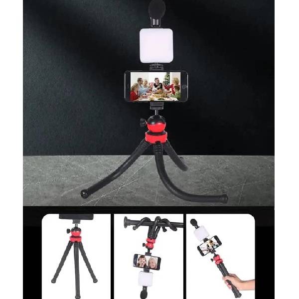 AY-49G Video Making Tripod Fill Light Microphone Kit