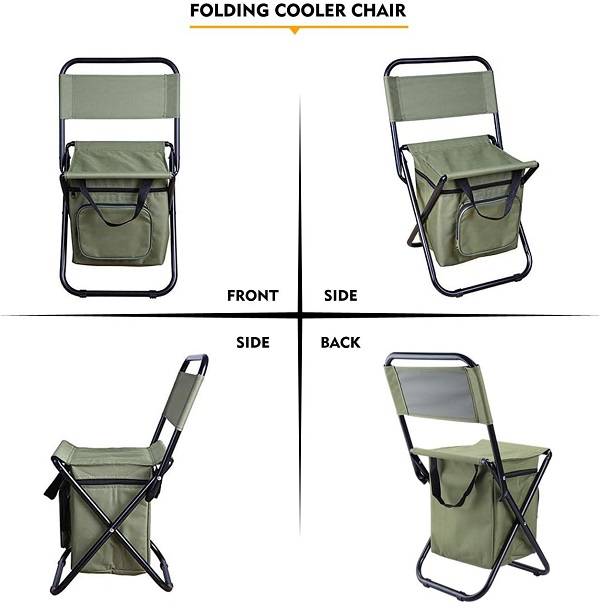 Jiageng JG20375292 Portable Folding Camping/Fishing Chair With Storage