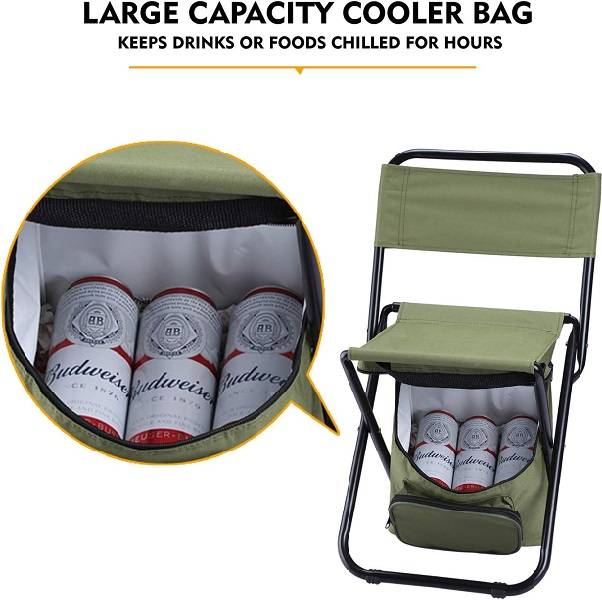 Jiageng JG20375292 Portable Folding Camping/Fishing Chair With Storage