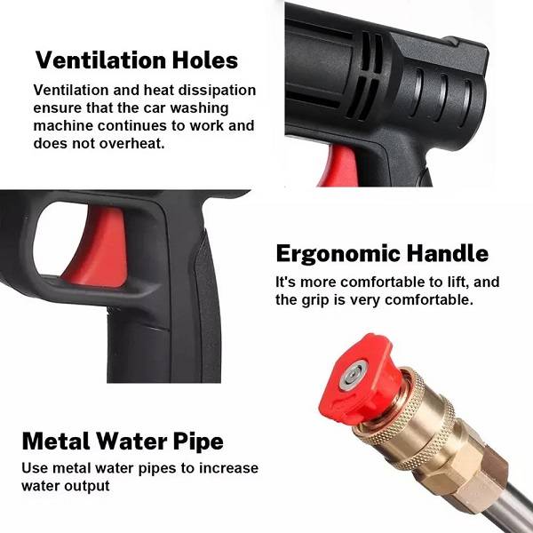 Jiageng JG000267 Wireless High Pressure Hand Held Car Washing Machine Gun 1500mah