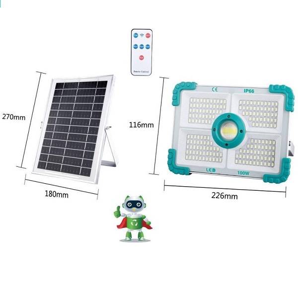 Aerbes AB-T65 100W 188LED Split Solar Powered LED Light with Remote Control 4500mah Battery And 8...