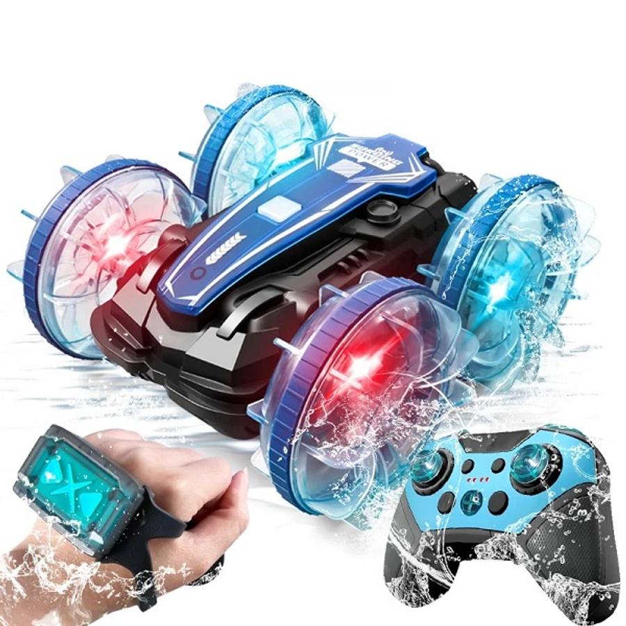 CV-B800-2 Four Wheel Amphibious Stunt RC Car With Dual Remote Control