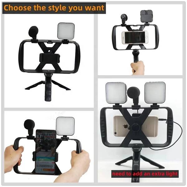 AY-49T Live Broadcast LED Tripod Microphone Lighting Kit