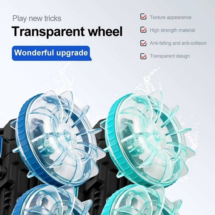 CV-B800-2 Four Wheel Amphibious Stunt RC Car With Dual Remote Control