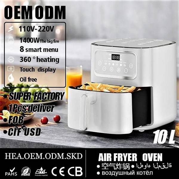 10L Silver Crest Air Fryer 2400w With A Touch Display