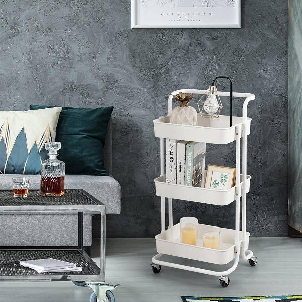 JG20375345 3-Tier Rolling Storage Utility Cart Shelf Organizer