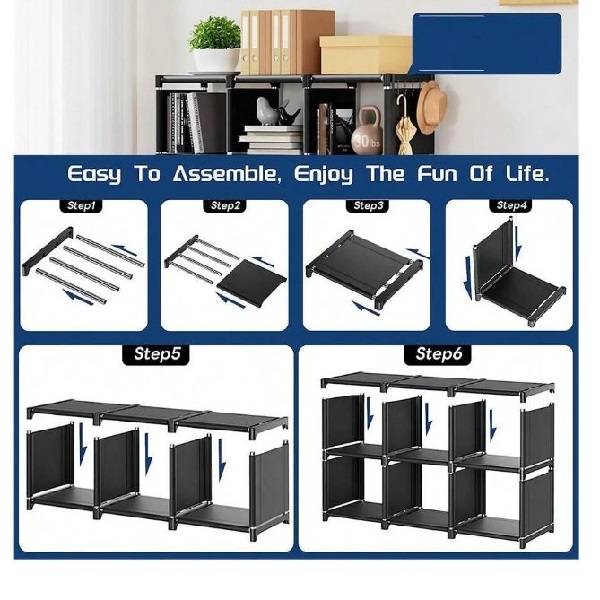 JG20375338 12 Slots Bookshelf Organizer