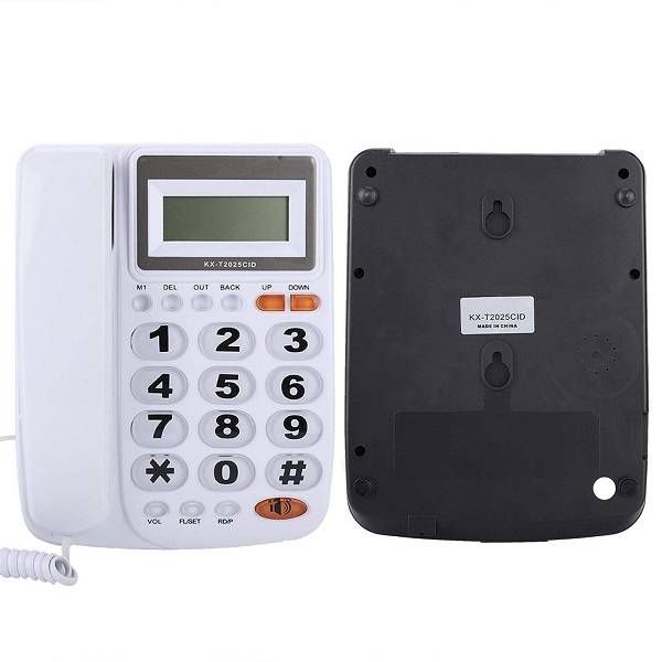 Desktop Corded Landline Telephone With Caller ID Display And Auto-Redial