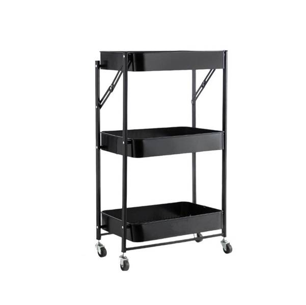 JG20375386 3-Tier Organising Foldable Trolley Shelf