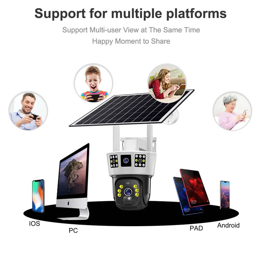 JG20375629 4G Solar Powered Camera V380 Pro App VTS01-G