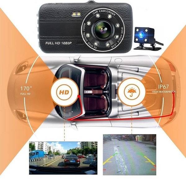 Aerbes AB-Q610 HD 1080P HDR In Vehicle Dual Dashboard Camera