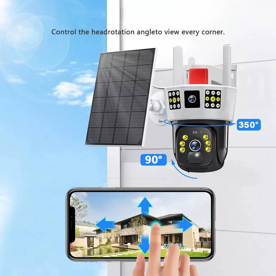 JG20375629 4G Solar Powered Camera V380 Pro App VTS01-G