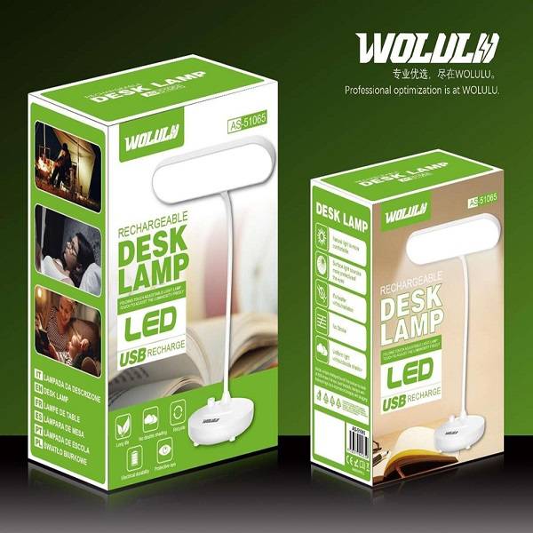 Wolulu  AS-51065 USB Rechargeable LED Desk Lamp