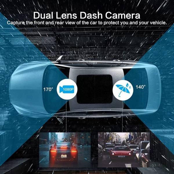 Aerbes AB-Q609 1080P HDR Vehicle Dashboard Camera With Reversing Camera