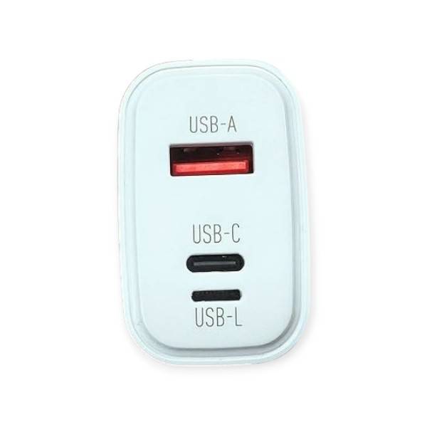 Treqa CS-236 58W USB-C +IOS And USB Charger Head With Type C To Lightning Cable