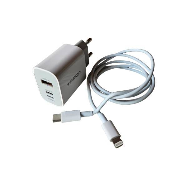 Treqa CS-236 58W USB-C +IOS And USB Charger Head With Type C To Lightning Cable
