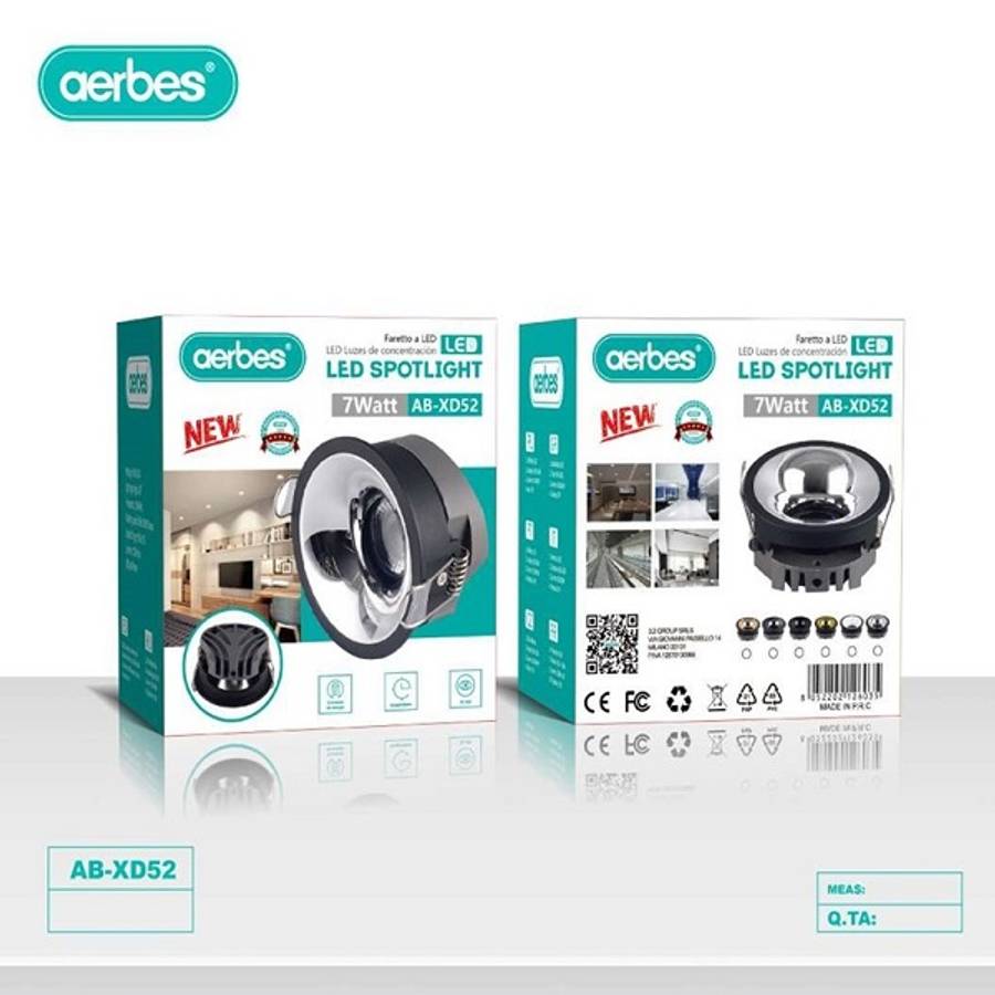 Aerbes AB-XD52 7W LED Spotlight With Wide Angle Positive White Light