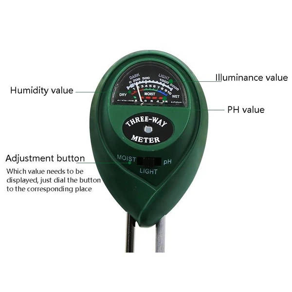 JG20375687 3 IN 1 Soil PH, Moisture and Light Meter