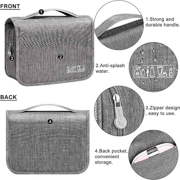 Xufu JG20375681 Hanging Travel Toiletry Bag with Hook