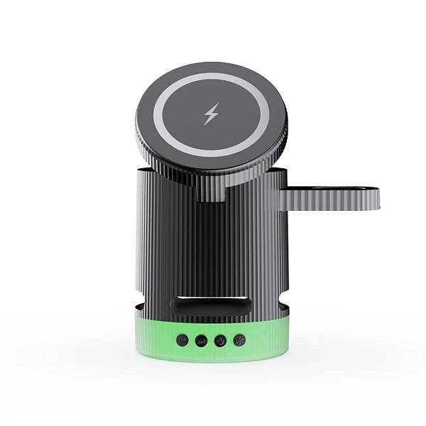 Aerbes AB-SJ158 4 in 1 Magnetic Wireless Charger With Speaker