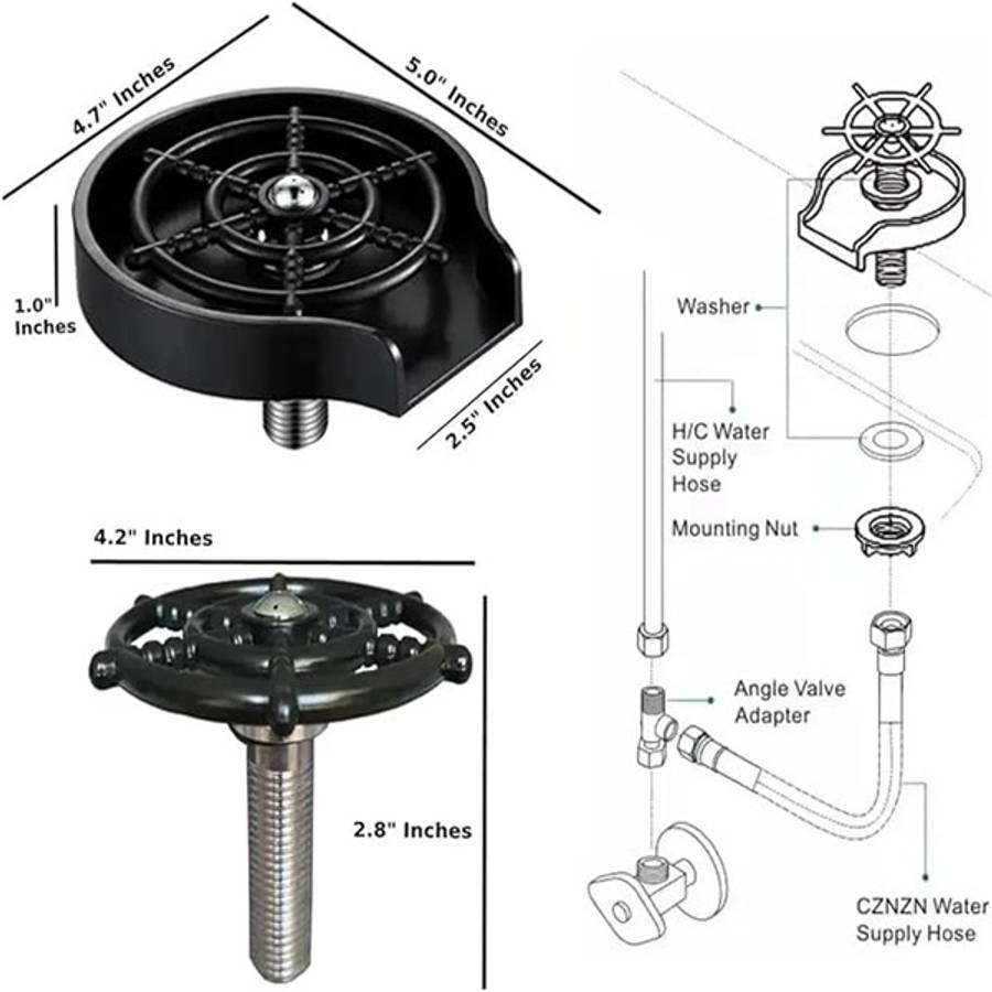 JG20375692 Automatic High Pressure Glass Rinser