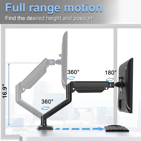 17 to 32 Single Arm Desk Mount