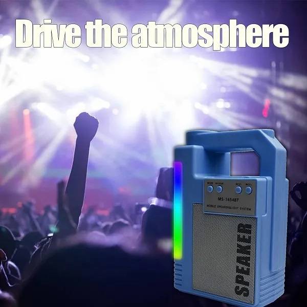 MS-1654BT Bluetooth 4" Speaker With Flashlight And RGB LED