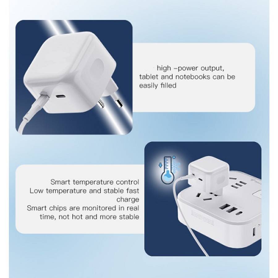 Treqa CH-9029 50W Dual PD Charger for Iphone 15/16 Pro Max With Type C cable