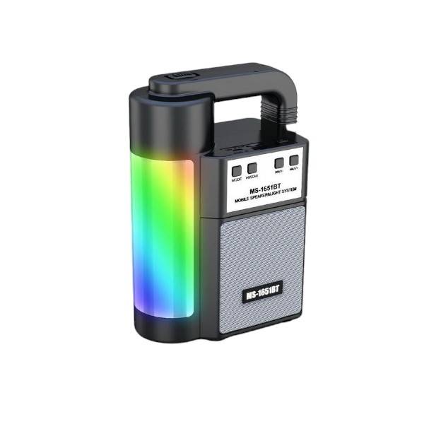 MS-1654BT Bluetooth 4" Speaker With Flashlight And RGB LED