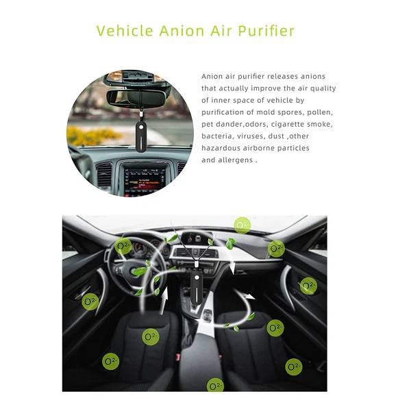 F02 Mini Wearable Anion Air Purifier Portable For Car, Home, Office And Travel