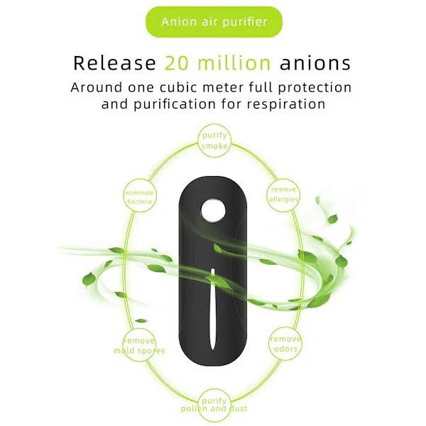 F02 Mini Wearable Anion Air Purifier Portable For Car, Home, Office And Travel