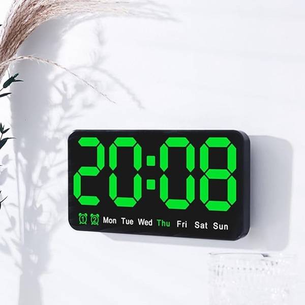6638 Digital Alarm Clock With 2 LED Display