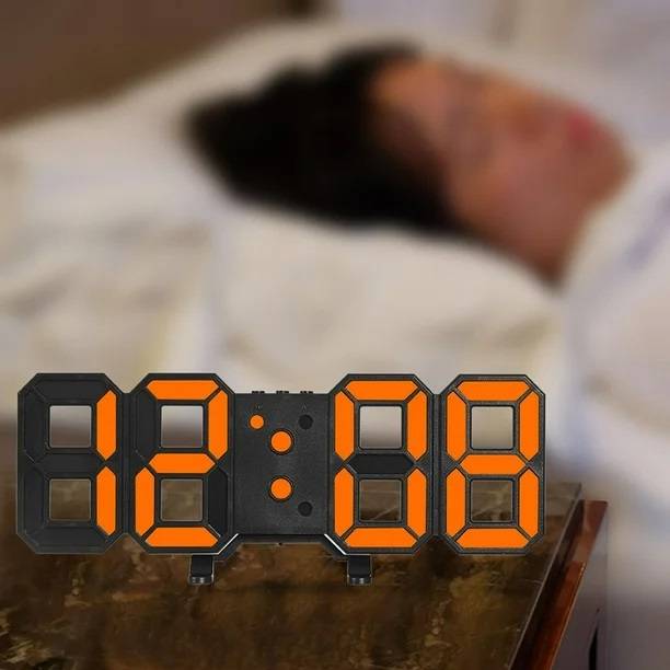 GH8018 3D LED Digital Desktop Modern Clock 3 Alarm Settings