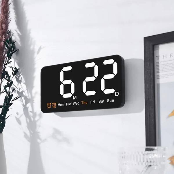6638 Digital Alarm Clock With 2 LED Display