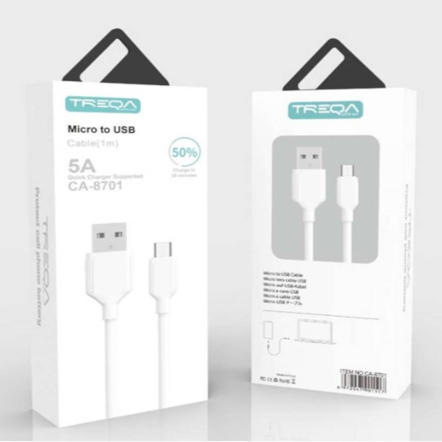 Treqa CA-8703 5A USB To Type C Cable 1M