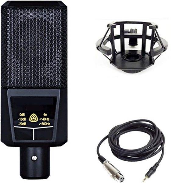 PM-218 Professional Microphone Condenser With Base Stand